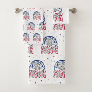 Conjunto De Toalhas Águia Americana do Dia da Independência