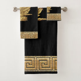 Conjunto De Toalhas Águia do Império Romano SPQR Motto Dourado