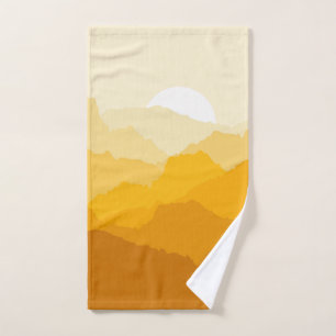 Conjunto De Toalhas Alarme amarelo e laranja