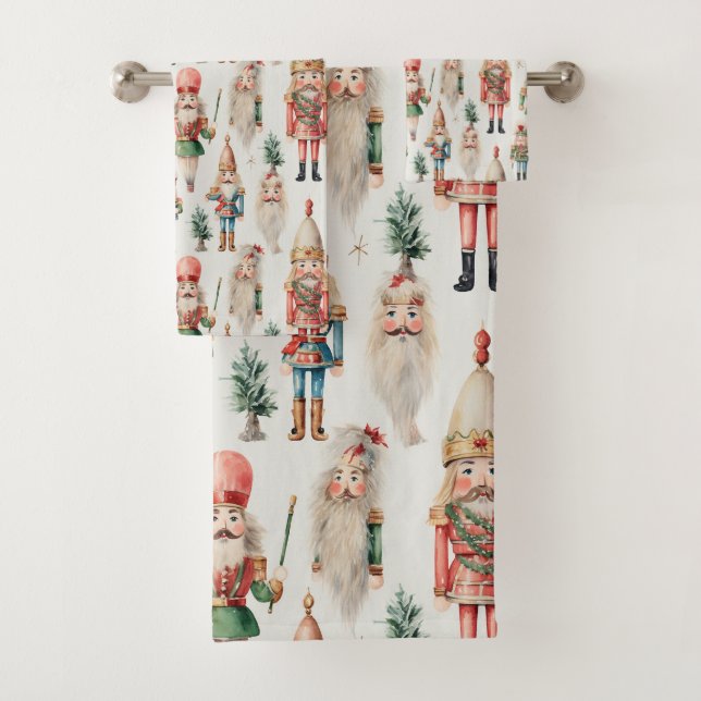Conjunto De Toalhas Alegre Natal Quebra-Nozes Feriado (Insitu)