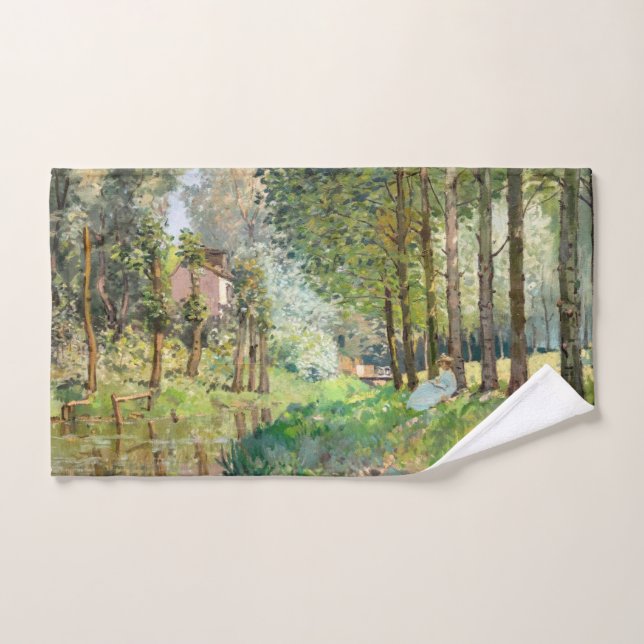 Conjunto De Toalhas Alfred Sisley - Descanso ao longo do Córrego (Toalha de mão)