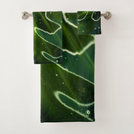 Conjunto De Toalhas Algas Verdes e Btcna Água