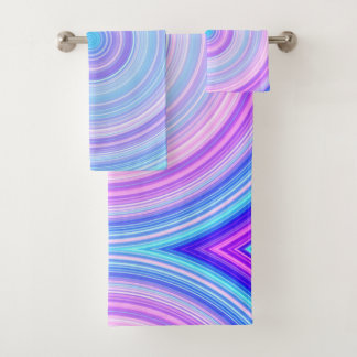 Conjunto De Toalhas Algodão Cor-De-Rosa Azul