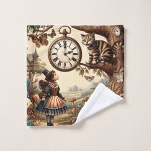 Conjunto De Toalhas Alice & Gato de Cheshire: Fantasia Caprichosa do P