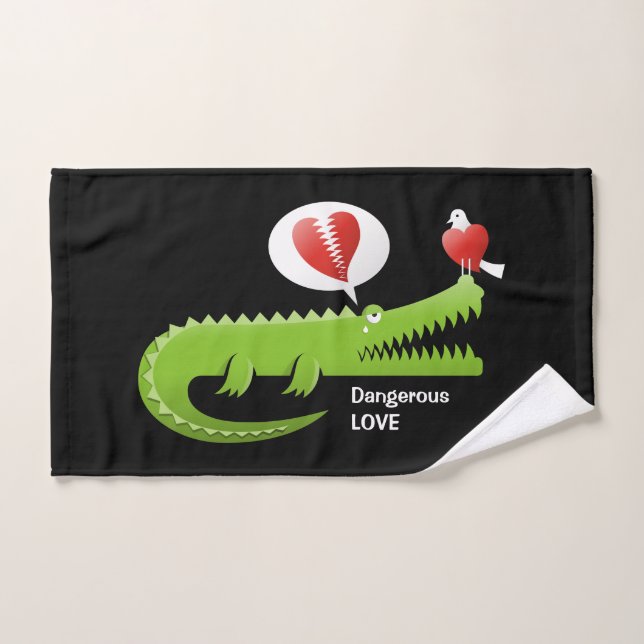 Conjunto De Toalhas Alligator no Amor (Toalha de mão)