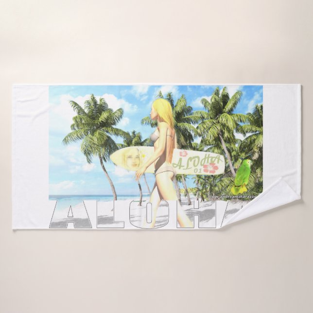 Conjunto De Toalhas Aloha 01 (Toalha de Banho)