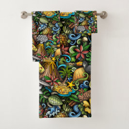 Conjunto De Toalhas ALOHA Tropical