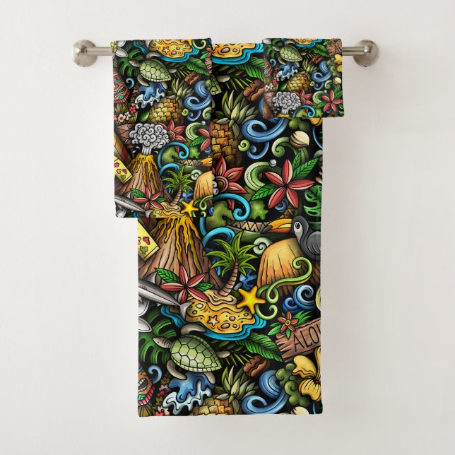 Conjunto De Toalhas ALOHA Tropical (Insitu)