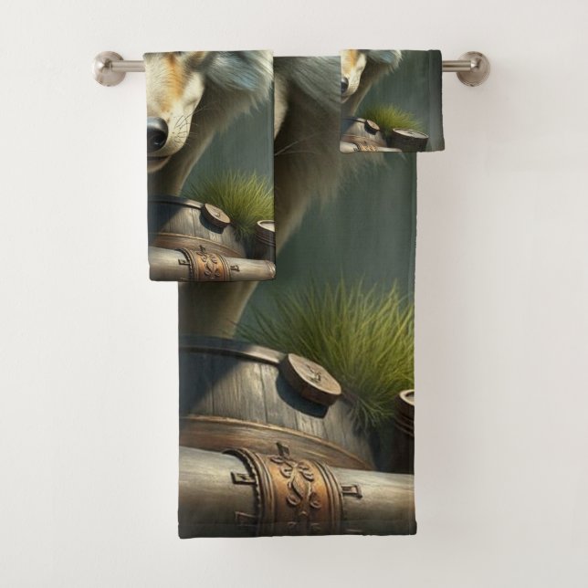 Conjunto De Toalhas „Alpha-Wolf – König der Wildnis“ (Insitu)