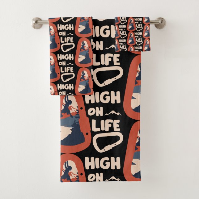 Conjunto De Toalhas Alpinismo Montando Alto Sobre A Vida (Insitu)