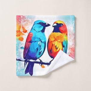 Conjunto De Toalhas Amantes de Aves Tropicais