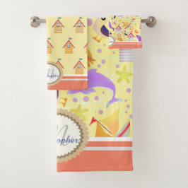 Conjunto de Toalhas Amarelas da Praia Diversa