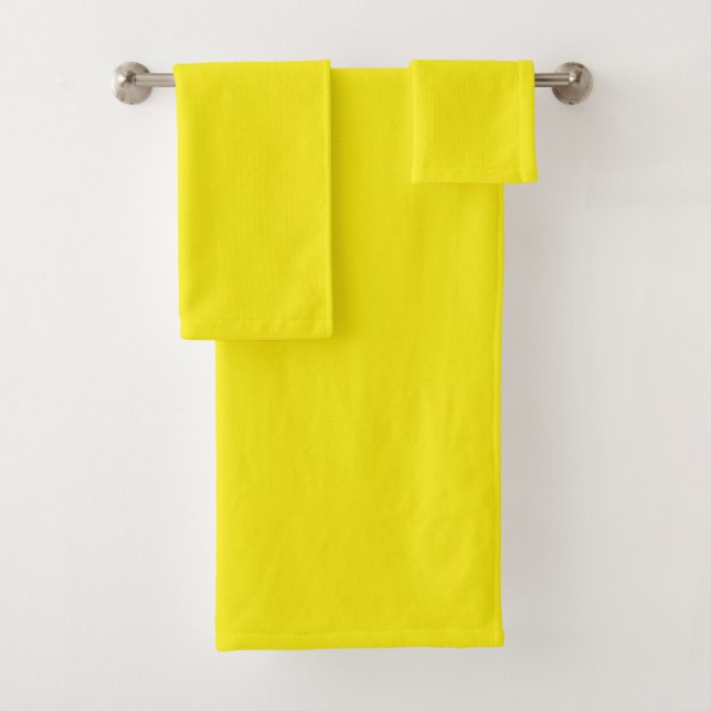 Conjunto De Toalhas Amarelo brilhante sólido e ensolarado (Insitu)