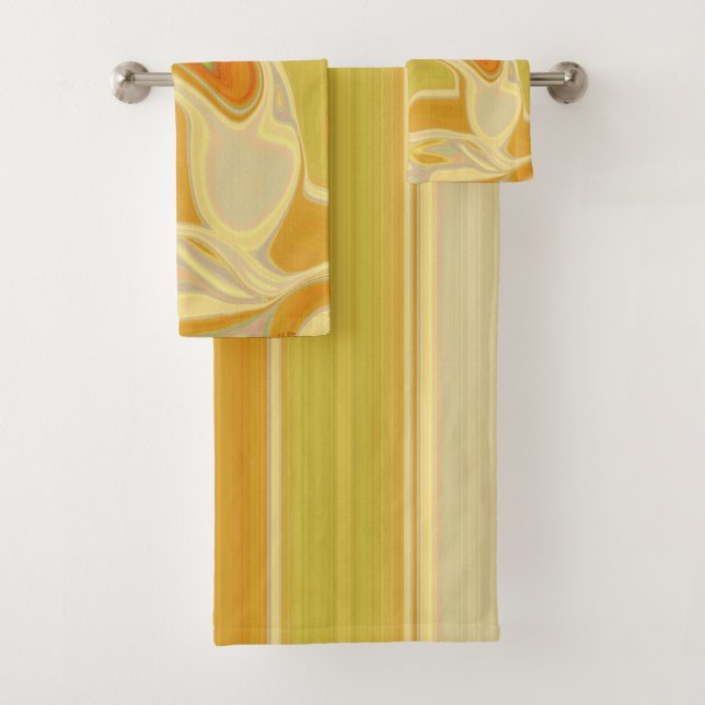 Conjunto De Toalhas Amarelo Dourado (Insitu)