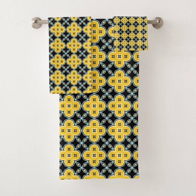 Conjunto De Toalhas Amarelo e preto 1 (Insitu)