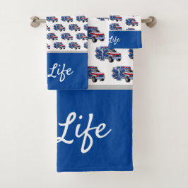 Conjunto De Toalhas Ambulância EMS para Vida