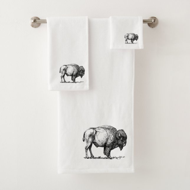 Conjunto De Toalhas American Buffalo Bison (Insitu)