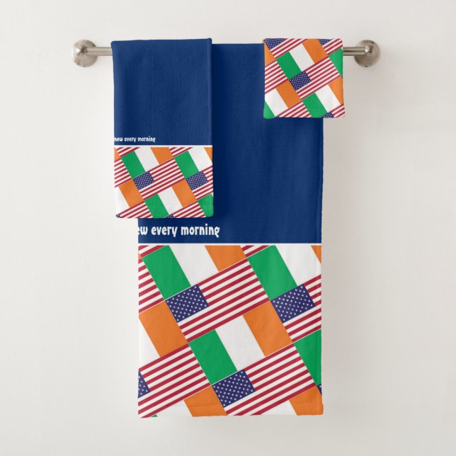 Conjunto De Toalhas AMERICANO IRLANDÊS Personalizado (Insitu)