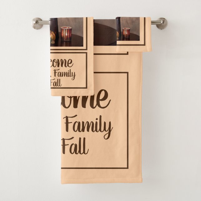 Conjunto De Toalhas Amigos de boas-vindas, Família e outono / outono (Insitu)