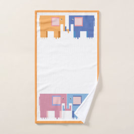 Conjunto De Toalhas Amigos de elefante