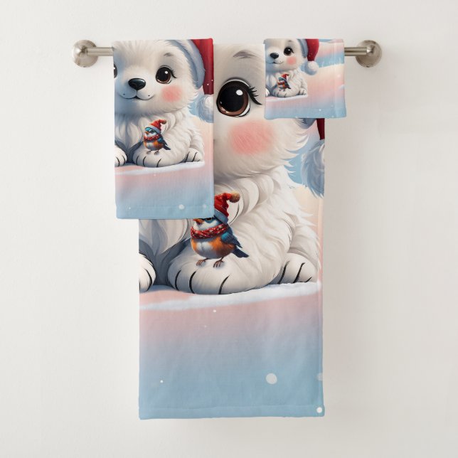 Conjunto De Toalhas Amigos num mundo de fantasia. (Insitu)