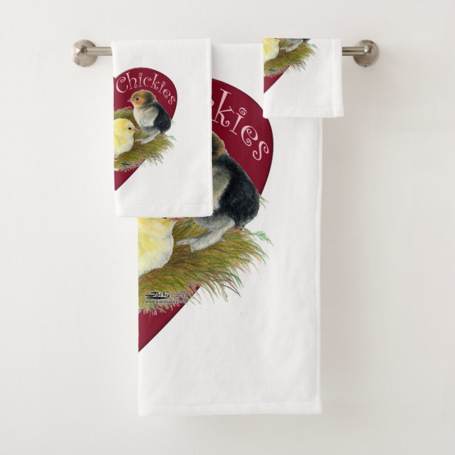 Conjunto De Toalhas Amor de Franguinhas (Insitu)