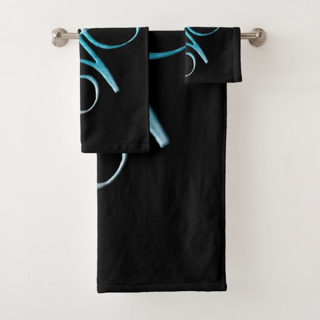 Conjunto De Toalhas Amor Incondicional Turquesa (Insitu)