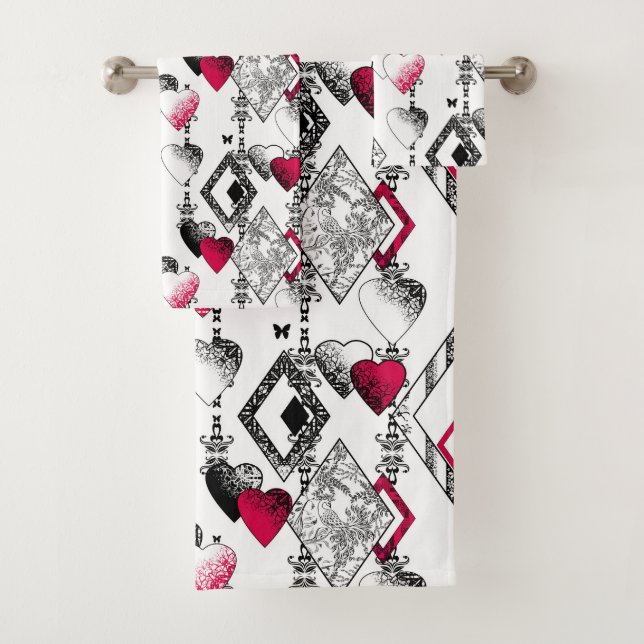 Conjunto De Toalhas Amor, rede de pesca, retalhos (Insitu)