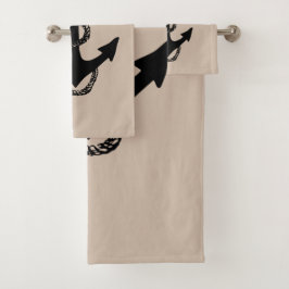 Conjunto De Toalhas ANCHOR náutico + ROPE |