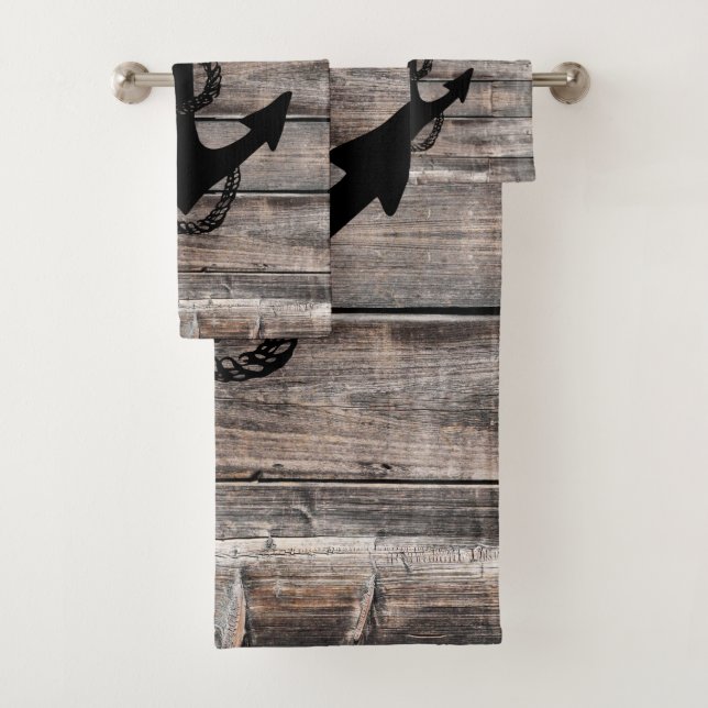 Conjunto De Toalhas ANCHOR náutico + ROPE | (Insitu)