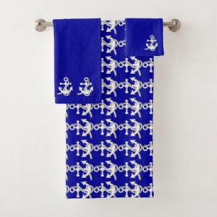 Conjunto de Toalhas - Âncora do Barco Branco