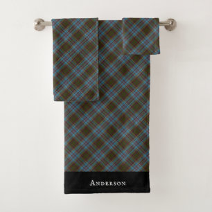 Conjunto De Toalhas Anderson Clan Tartan - Padrão de Xadrez Escocês