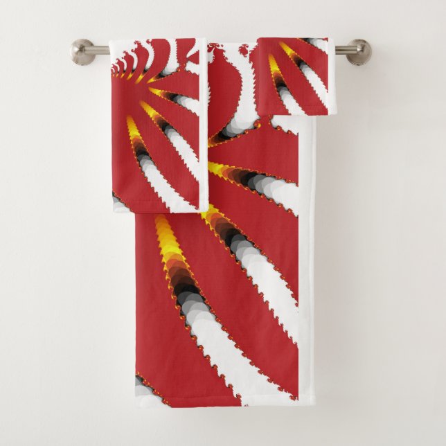 CONJUNTO DE TOALHAS ANEMONA DO MAR ABSTRATO (Insitu)