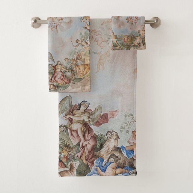 Conjunto De Toalhas Ângulos pesados Elegantes e Cherubs (Insitu)
