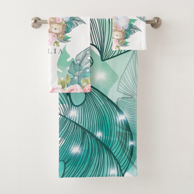 Conjunto De Toalhas Animais Selvagens Presentes para Meninas (Insitu)