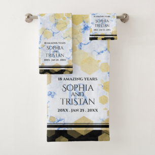 Conjunto De Toalhas Aniversário de Casamento de Porcelana 18