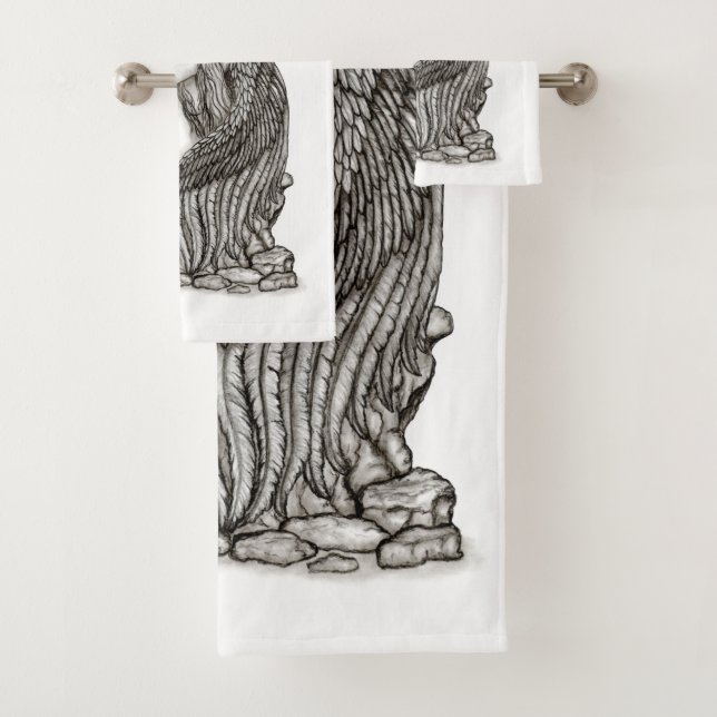 Conjunto De Toalhas Anjo dormindo na pedra (Insitu)
