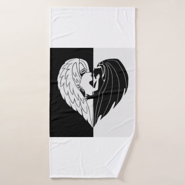 Conjunto De Toalhas Anjo e diabo (Toalha de Banho)