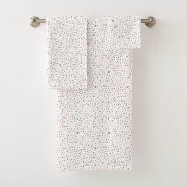Conjunto De Toalhas Annie Confetti Aquarela Pontos  (Insitu)