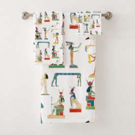 Conjunto De Toalhas Antigo Egito Vintage Padrão Egípcio