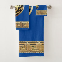 Conjunto De Toalhas Antigo Leão Real Inglês Designer