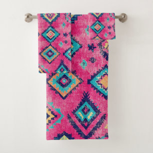 Conjunto De Toalhas Antiguamente Rusty Pink Oriental - Rug Kilim Turco