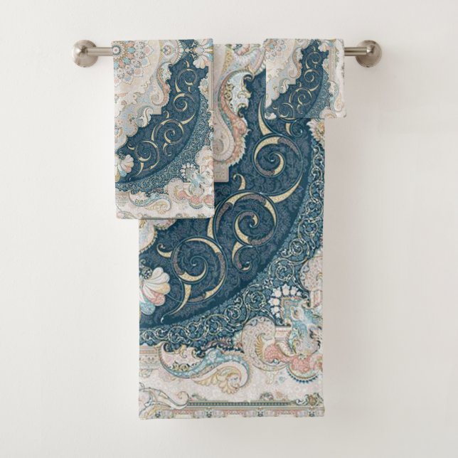 Conjunto De Toalhas Antiguamente tapete persa turco (Insitu)