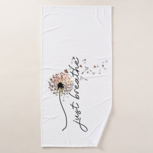 Conjunto De Toalhas Apenas Respire Dandelion Borboleta Inspiração Yoga