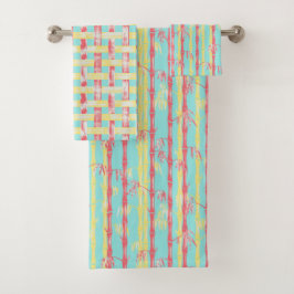 Conjunto De Toalhas Aqua Bamboo