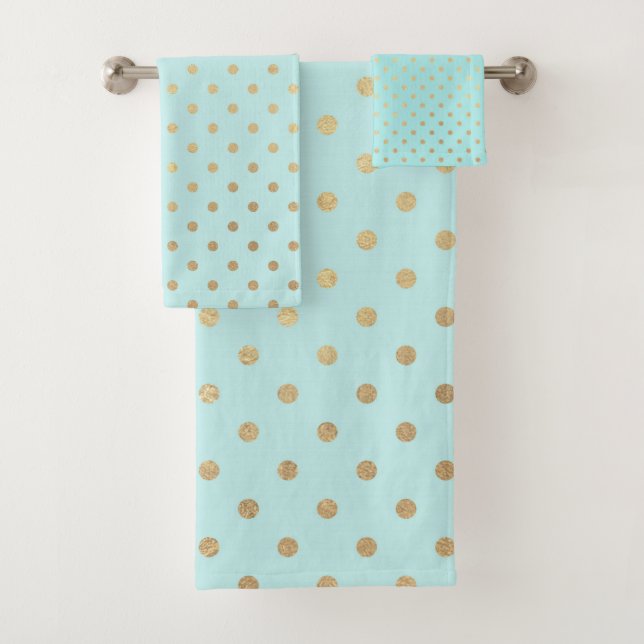 CONJUNTO DE TOALHAS AQUA GREEN DOURADO TOWEL SET (Insitu)