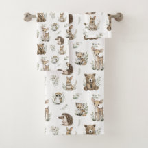 Aquarela de Animais da Floresta Fofa