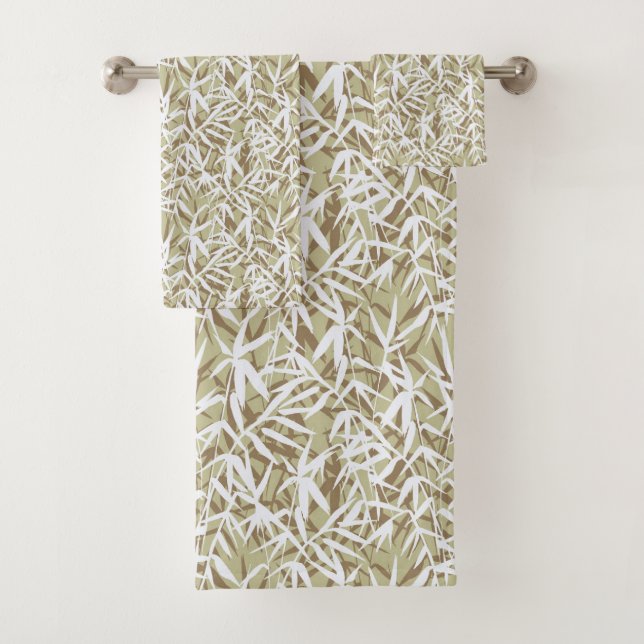 Conjunto De Toalhas Aquarela de Bambu Japonês (Insitu)