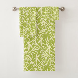 Conjunto De Toalhas Aquarela de Bambu Japonês