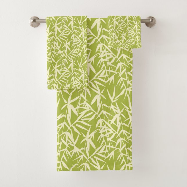Conjunto De Toalhas Aquarela de Bambu Japonês (Insitu)